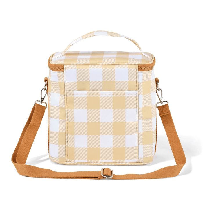 Midi Insulated Lunch Bag - Beige Gingham