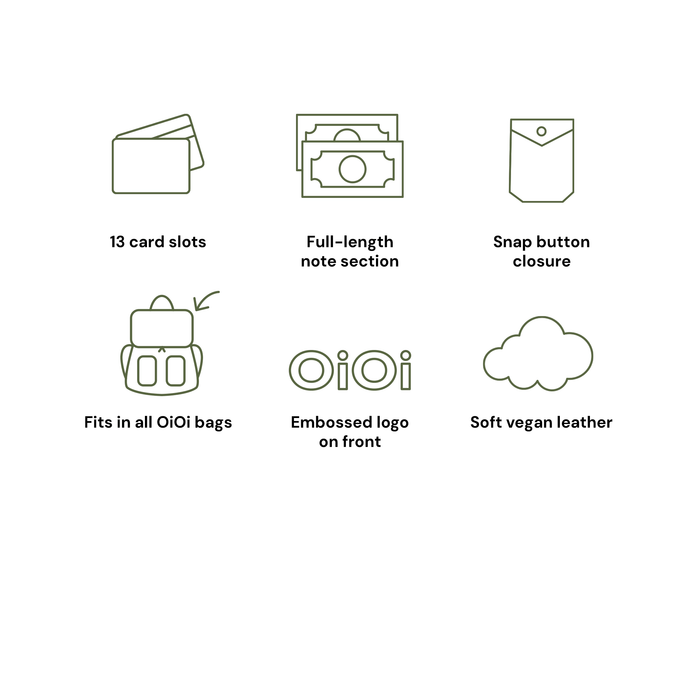 Trifold Wallet - Oat Vegan Leather