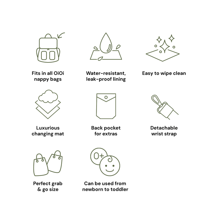 Nappy Changing Pouch - Pink Vegan Leather