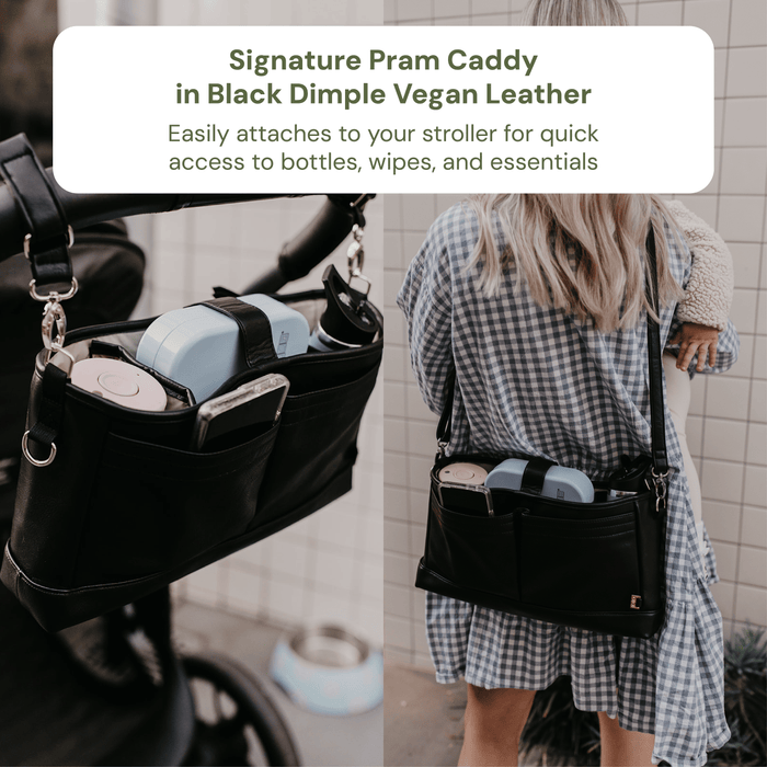 First Time Parent Nappy Bag Bundle - Black Dimple & Houndstooth