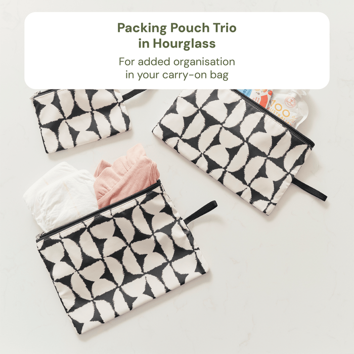 First Time Parent Nappy Bag Bundle - Black Neoprene & Hourglass