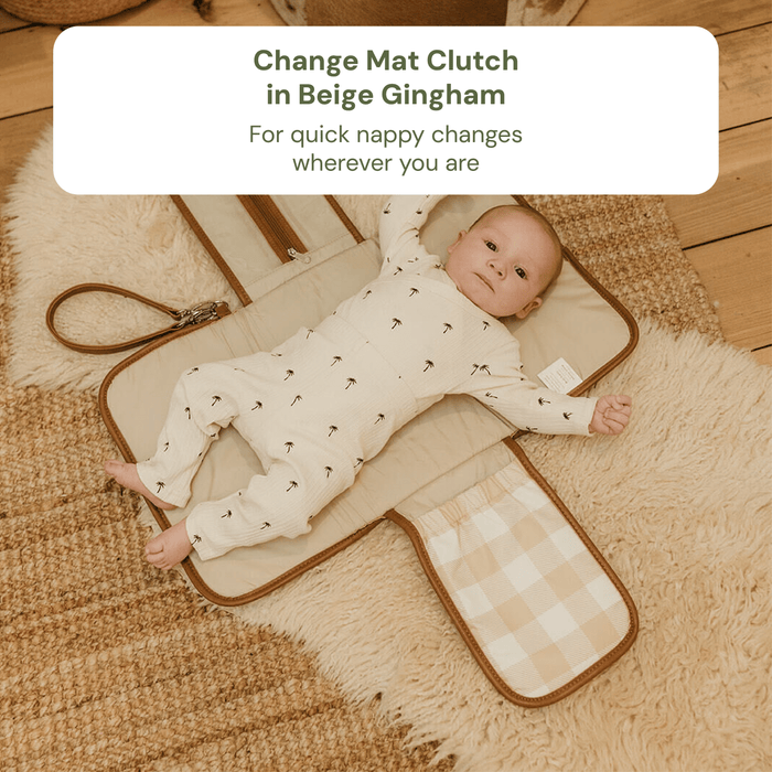 First Time Parent Nappy Bag Bundle - Sage & Beige Gingham