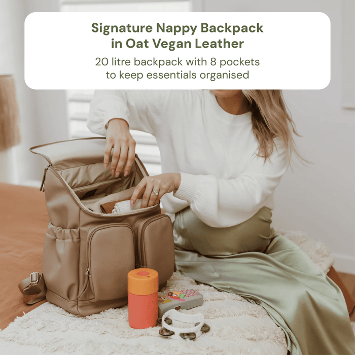 First Time Parent Nappy Bag Bundle - Oat & Wildflower