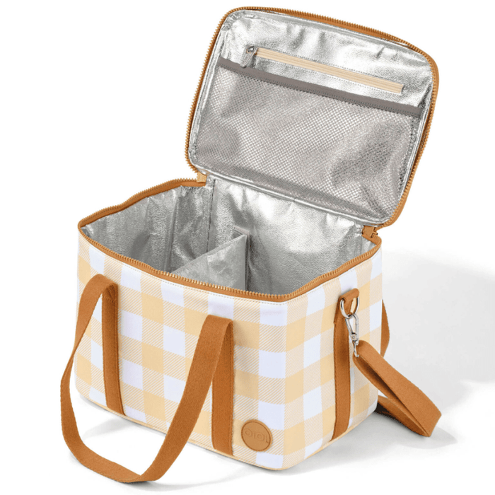 Maxi Insulated Lunch Bag - Beige Gingham