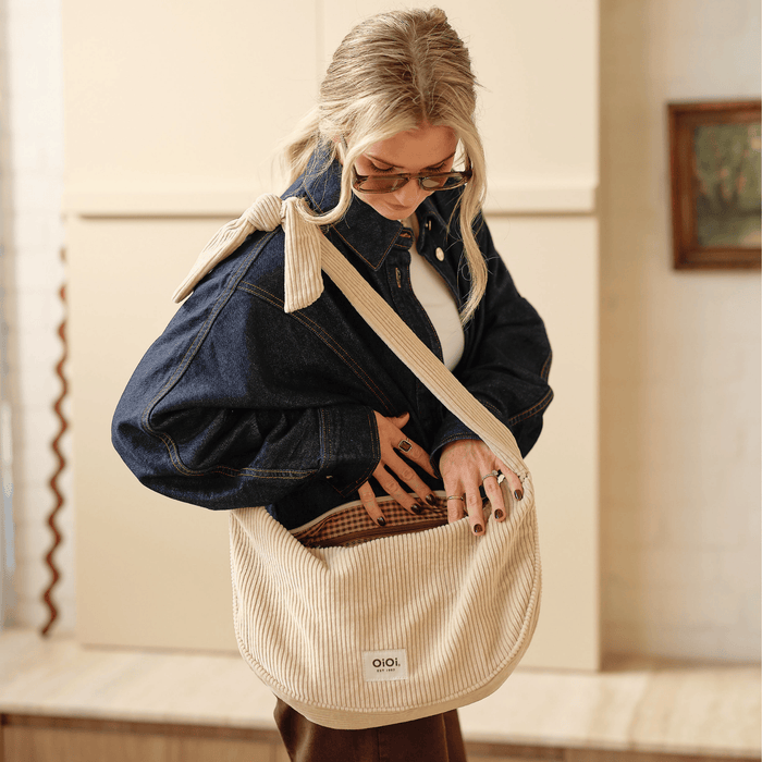 Luna Crossbody - Cream Corduroy (PRE-ORDER FOR AUGUST DELIVERY)