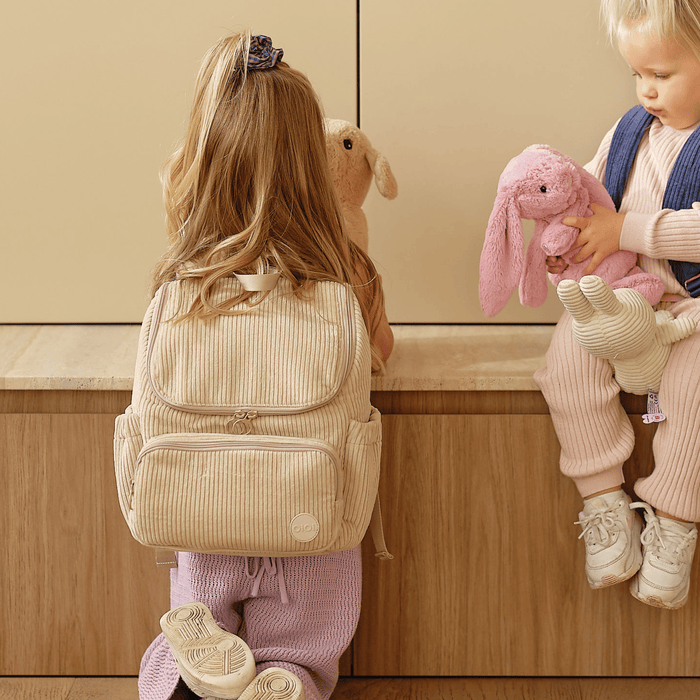 Signature Kids Backpack - Cream Corduroy (PRE-ORDER FOR AUGUST DELIVERY)