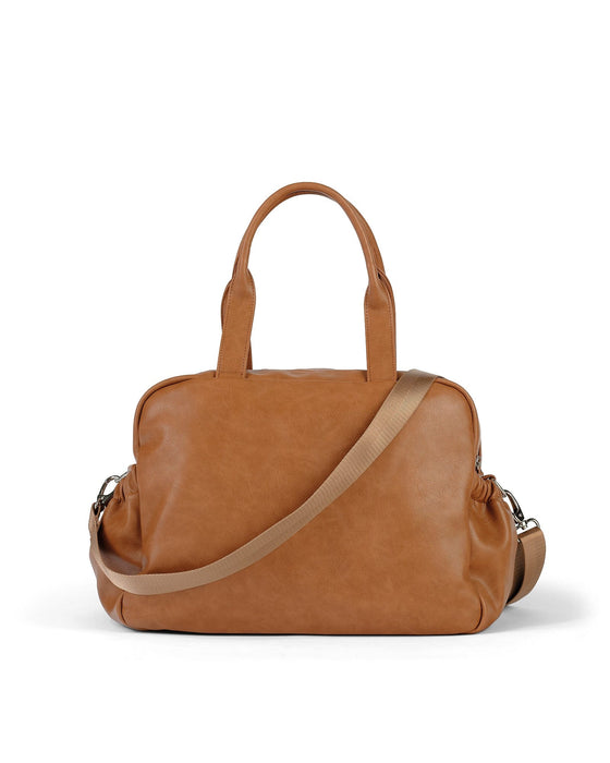 Carry All Nappy Bag - Tan Vegan Leather (SECOND)