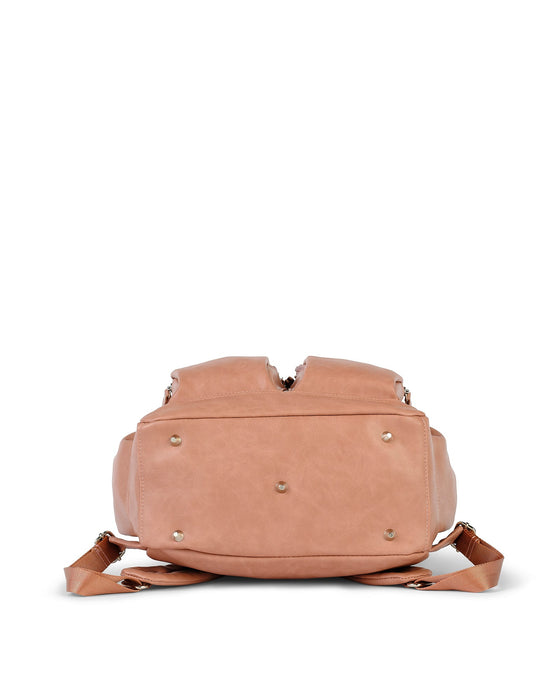 Signature Nappy Backpack - Dusty Rose Vegan Leather