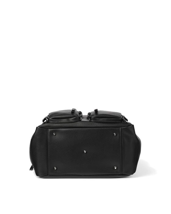 Carry All Nappy Bag - Black Dimple Vegan Leather
