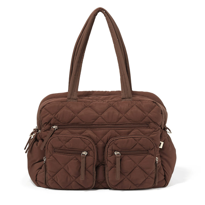 Carry All Nappy Bag - Puffy Chocolate Quilt