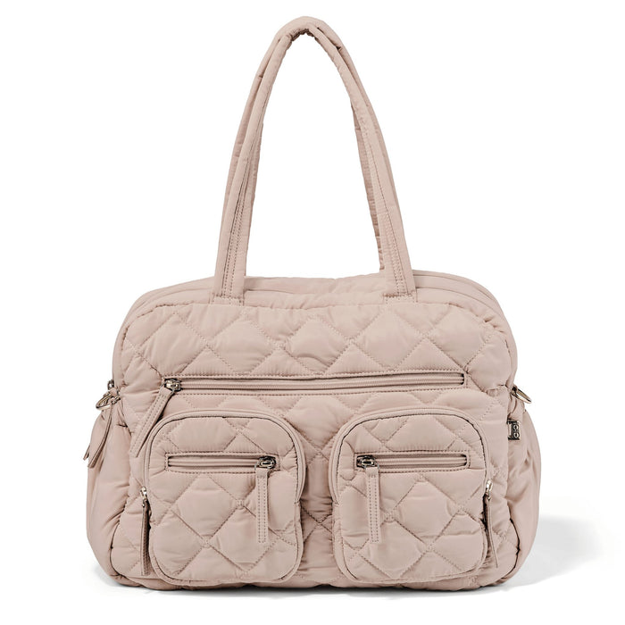 Carry All Nappy Bag - Puffy Beige Quilt
