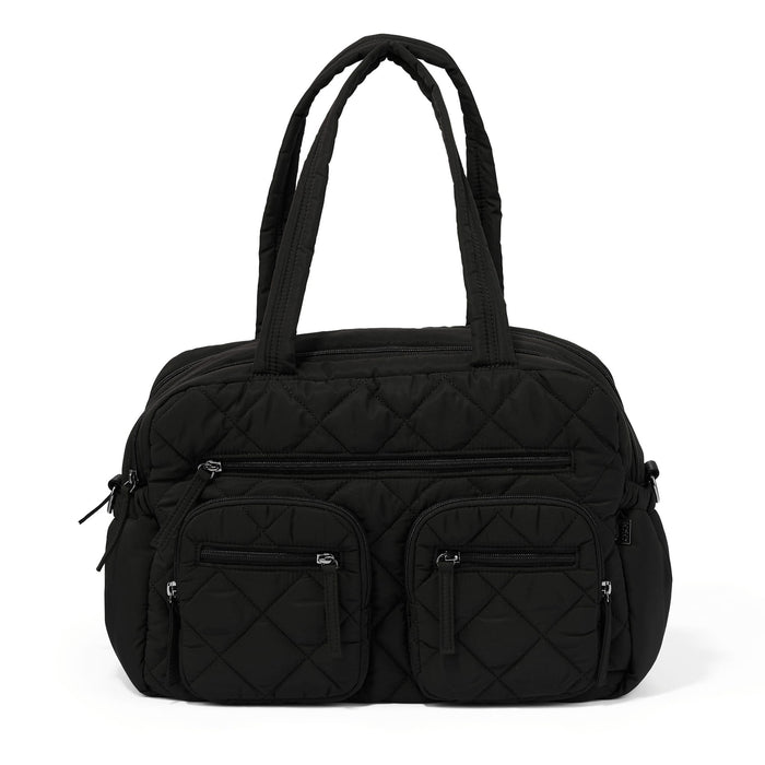 Carry All Nappy Bag - Puffy Black Quilt