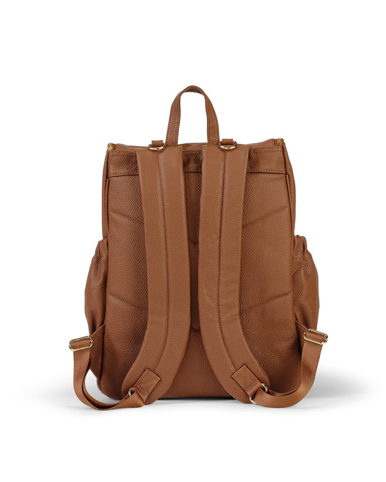 brown leather backpack nappy bag Genuine Leather Nappy Backpack