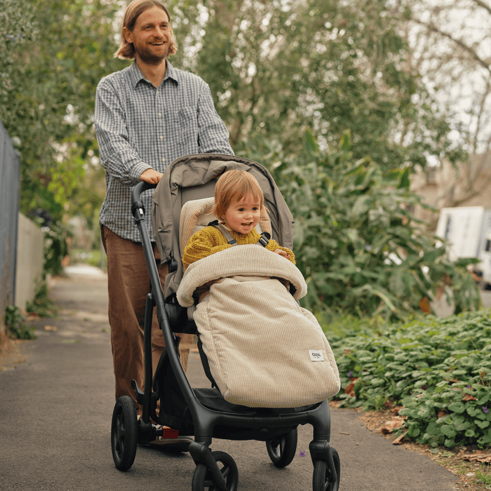 4-in-1 Convertible Footmuff - Cream Corduroy (PRE-ORDER FOR AUGUST DELIVERY)