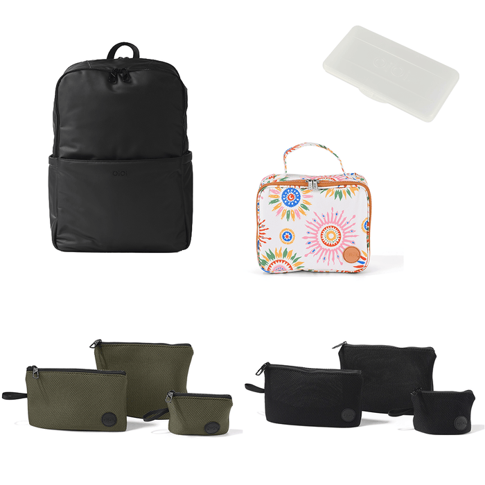 Baby & Toddler Nappy Bag Bundle – Weatherproof, Sunburst & Airmesh