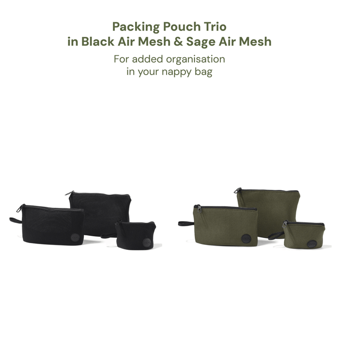 Baby & Toddler Nappy Bag Bundle – Weatherproof, Sunburst & Airmesh