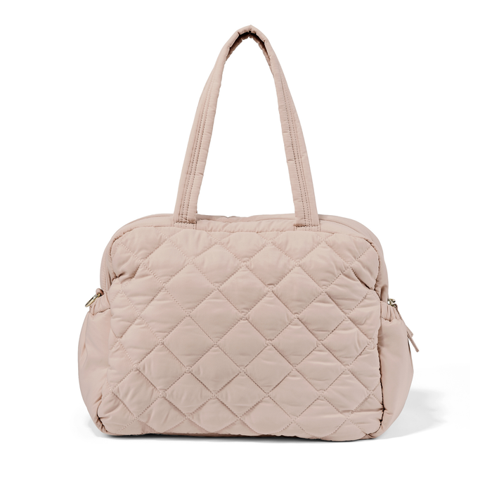Carry All Nappy Bag - Puffy Beige Quilt