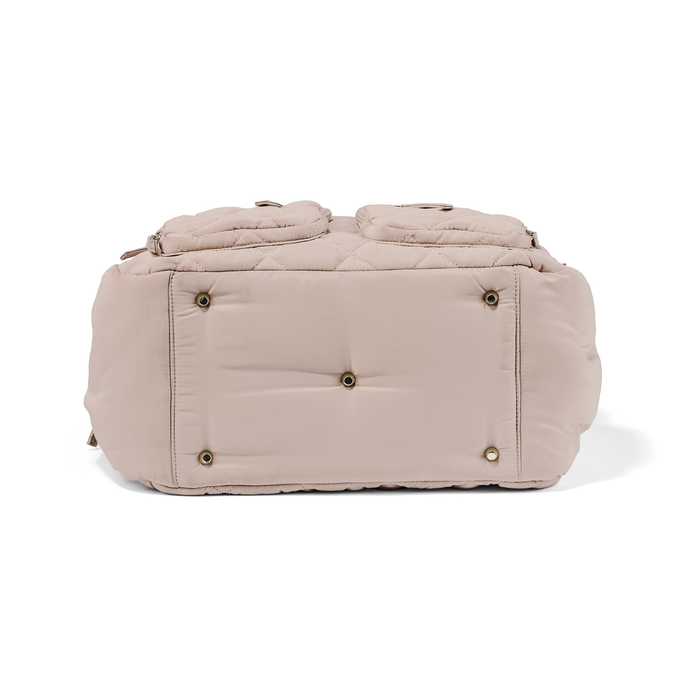 Carry All Nappy Bag - Puffy Beige Quilt