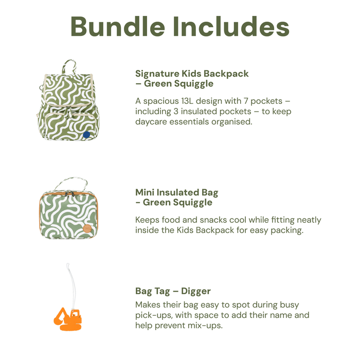 Daycare Bundle – Green Squiggle