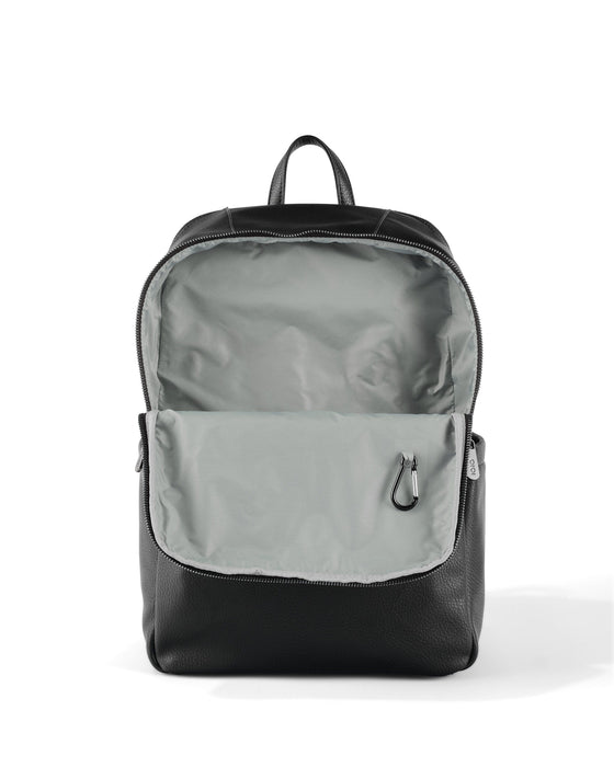 Multitasker Nappy Backpack - Black Vegan Leather