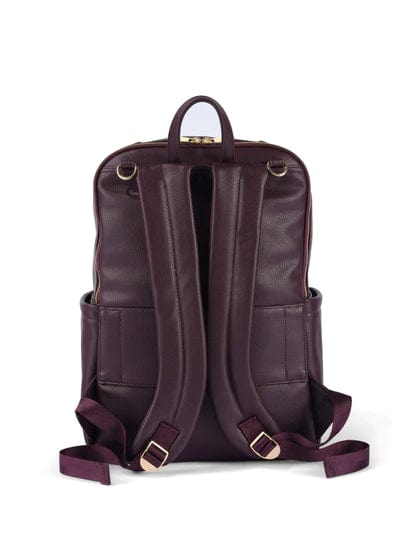 Multitasker Nappy Backpack - Mulberry Vegan Leather