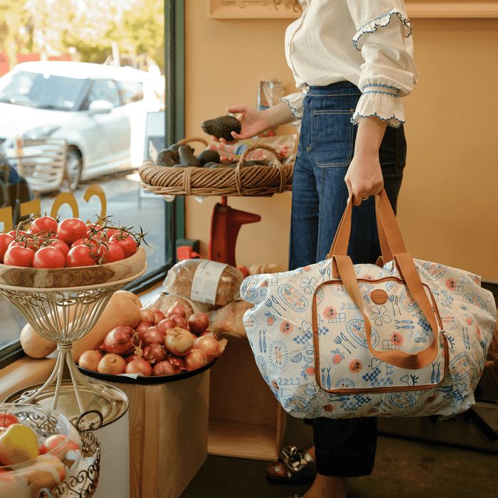 Fold-Up Tote -  Mediterranean