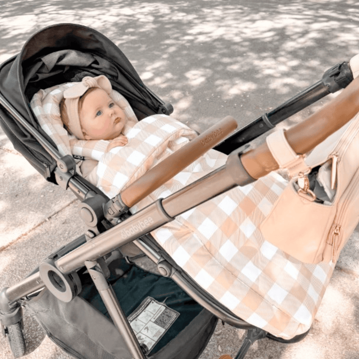 4-in-1 Convertible Footmuff – Beige Gingham