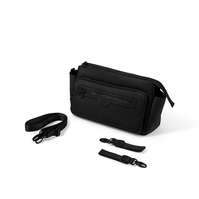 Multitasker Pram Caddy - Black Neoprene 2.0