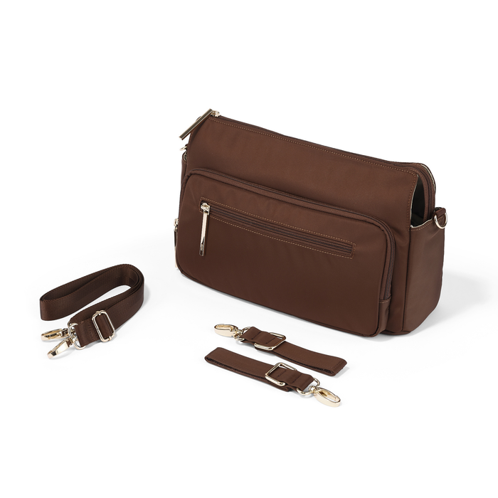 Multitasker Pram Caddy 2.0 - Chocolate Nylon (PRE-ORDER FOR MAY DELIVERY)