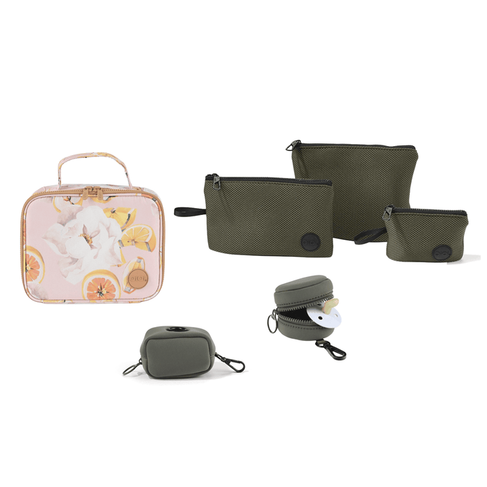 Nappy Bag Organisation Kit – Tutti Frutti & Sage