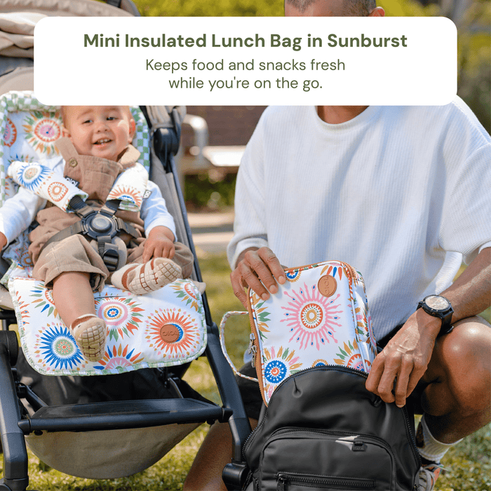 Nappy Bag Organisation Kit – Sunburst and Black Neoprene