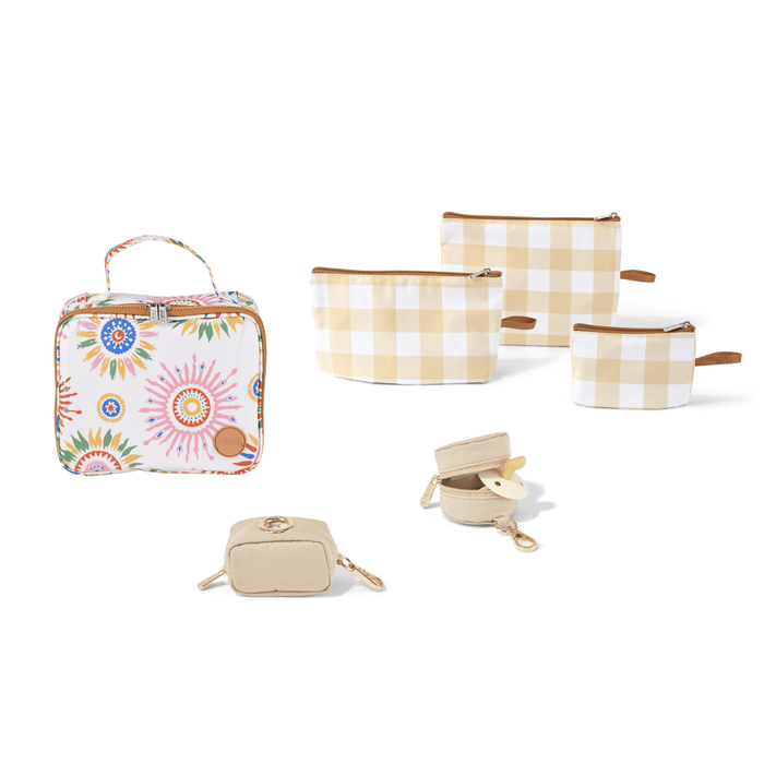 Nappy Bag Organisation Kit – Sunburst & Beige Nylon