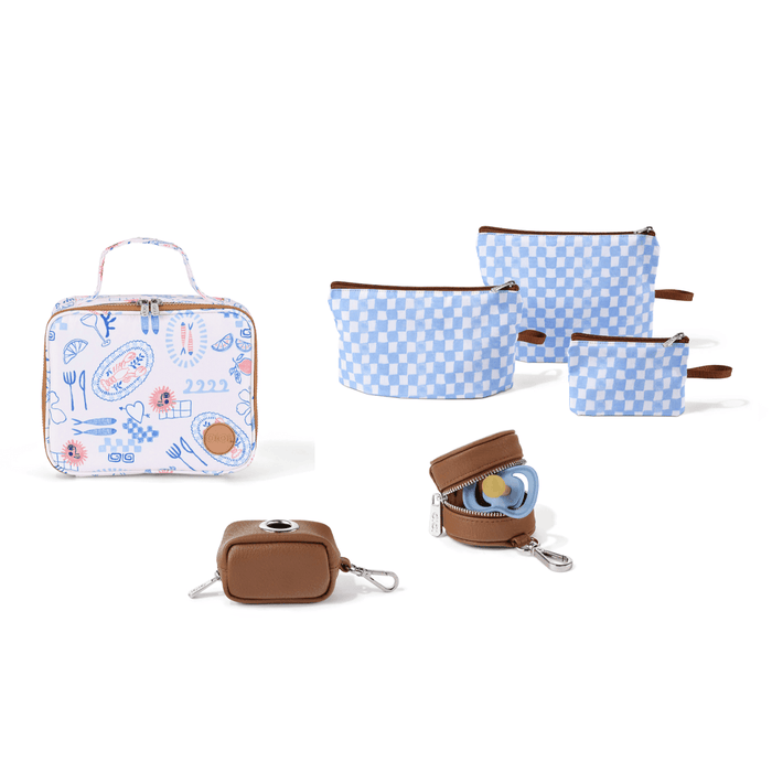 Nappy Bag Organisation Kit – Mediterranean & Chestnut
