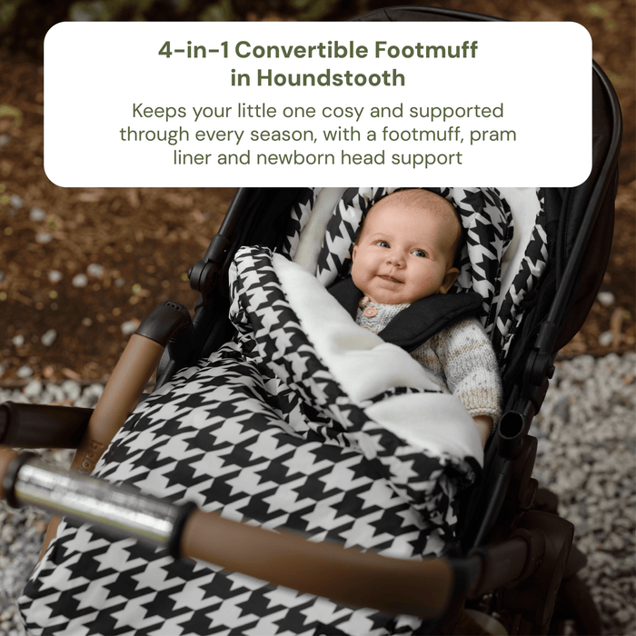 Pram Makeover Bundle – Black Neoprene & Houndstooth