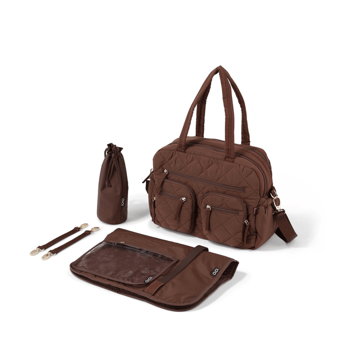 Carry All Nappy Bag - Puffy Chocolate Quilt