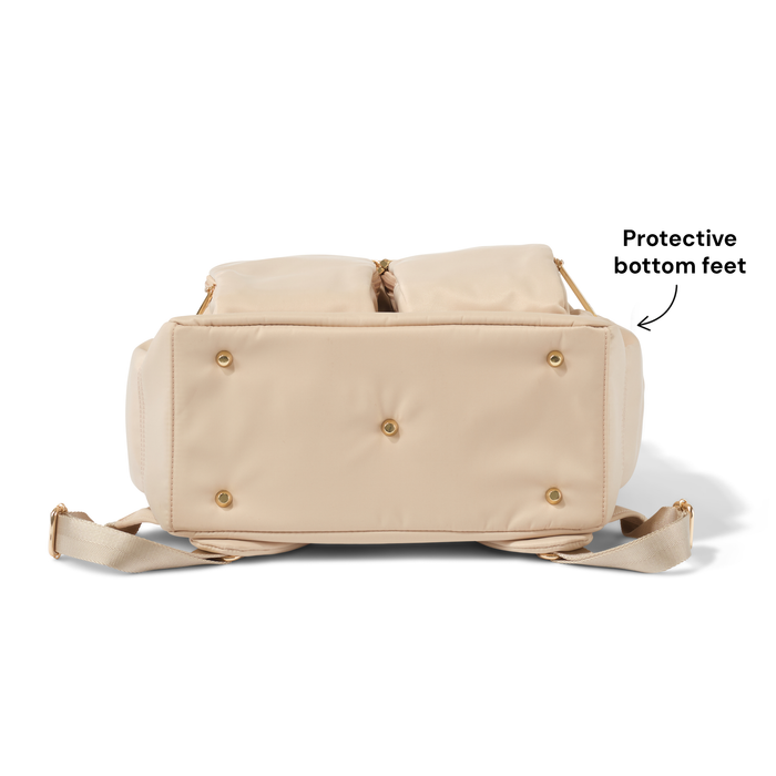Signature Nappy Backpack - Beige Nylon
