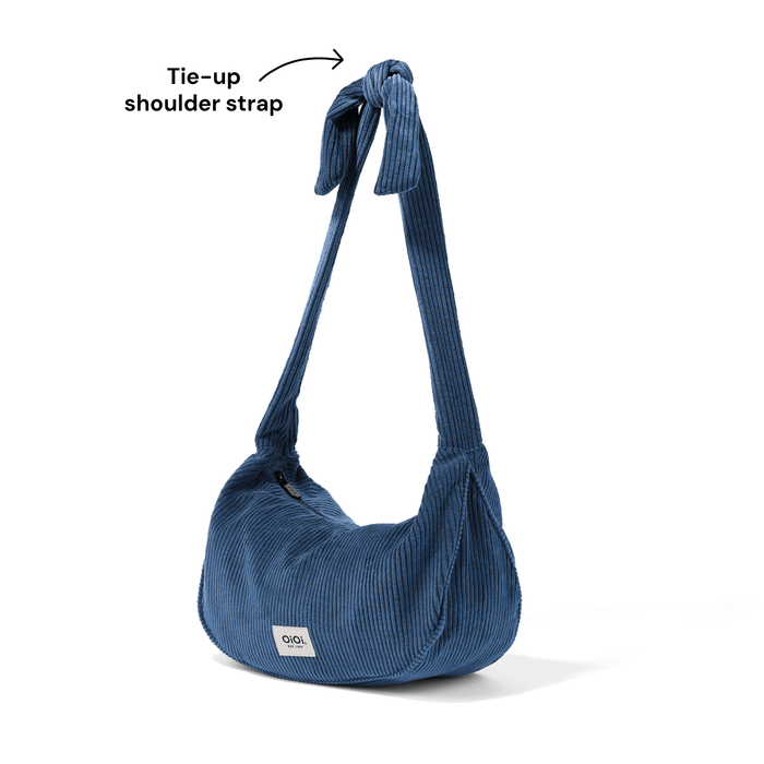 Luna Crossbody - Ocean Blue Corduroy (PRE-ORDER FOR AUGUST DELIVERY)