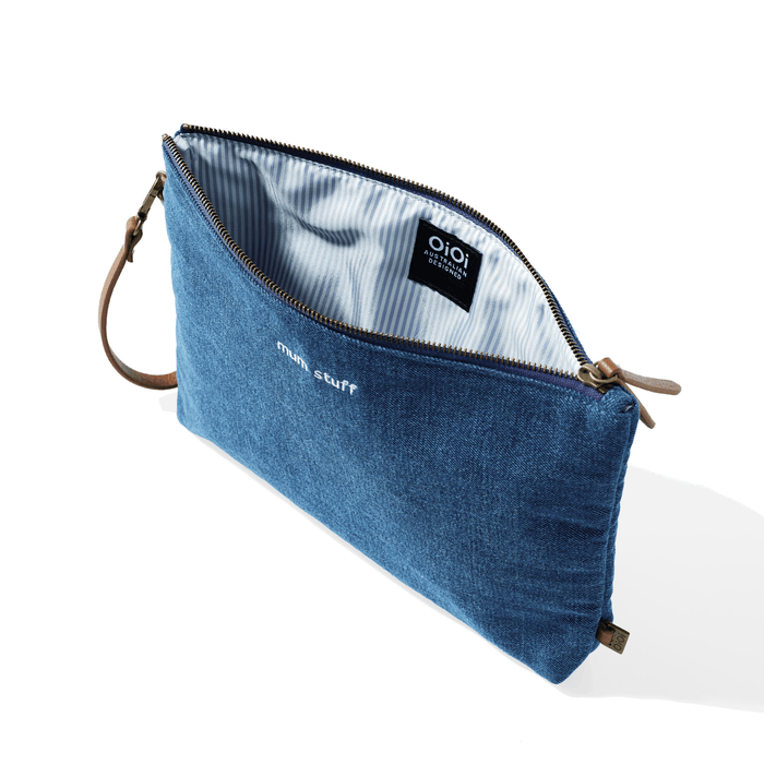 Mum Stuff Pouch - Denim Blue