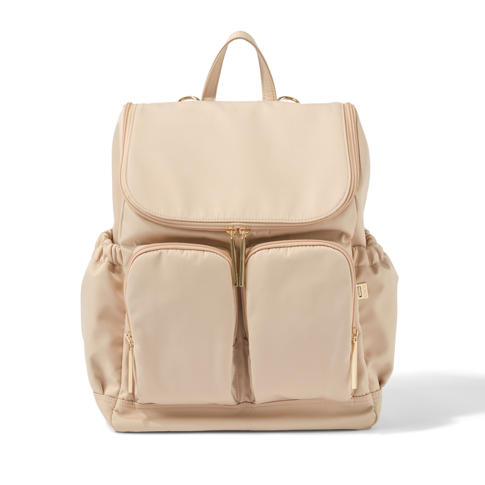 Signature Nappy Backpack - Beige Nylon (PRE-ORDER FOR FEBRUARY DELIVERY)