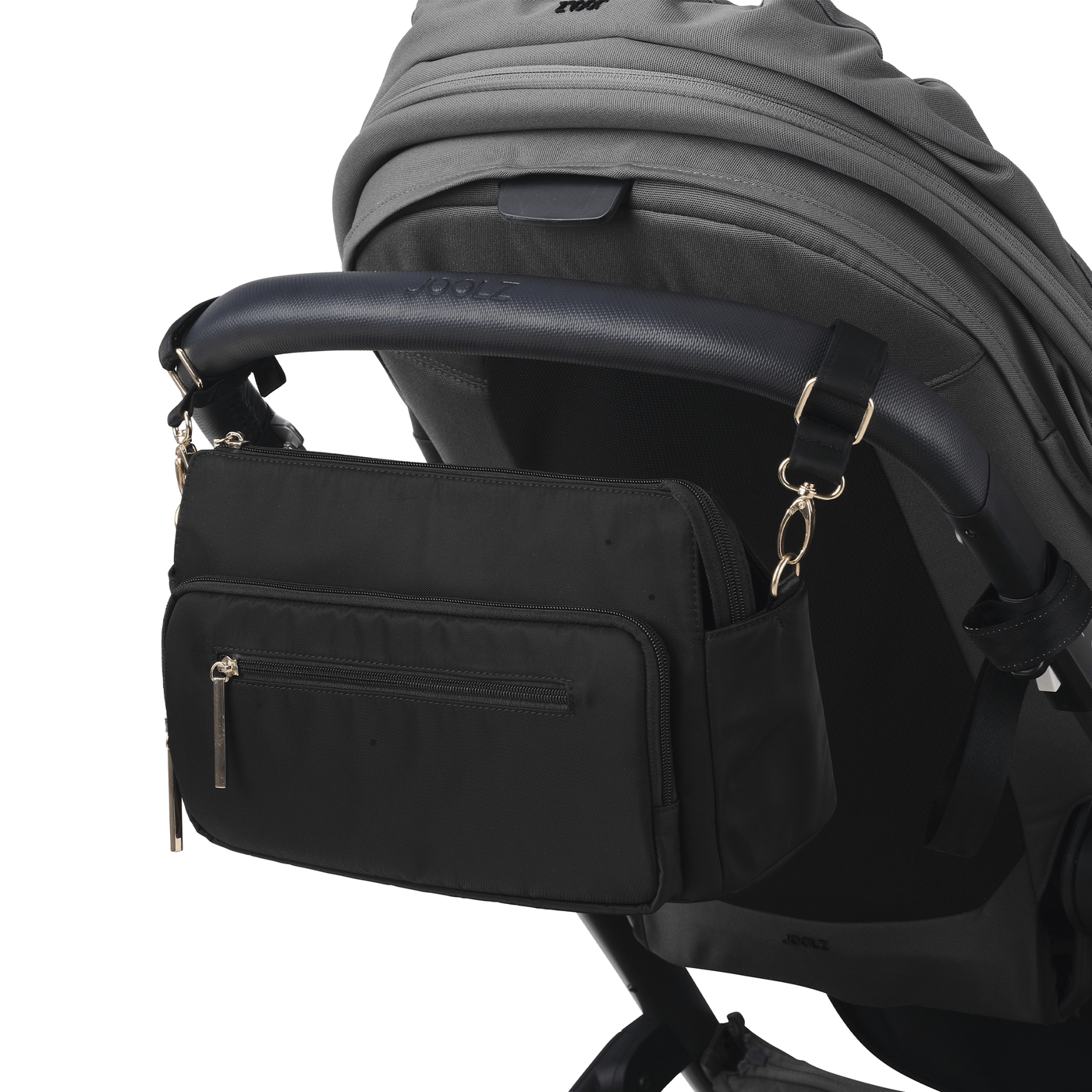 Multitasker Pram Caddy - Black Nylon — OiOi