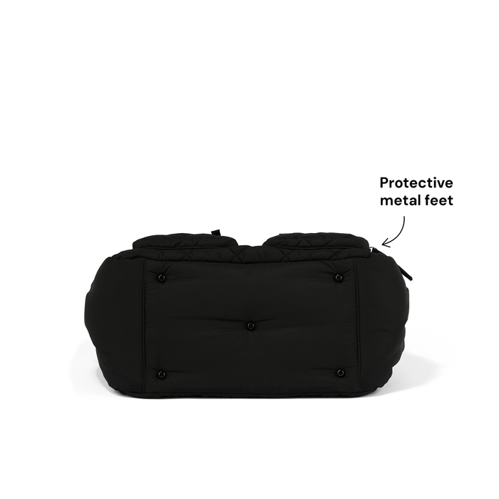 Carry All Nappy Bag - Puffy Black Quilt