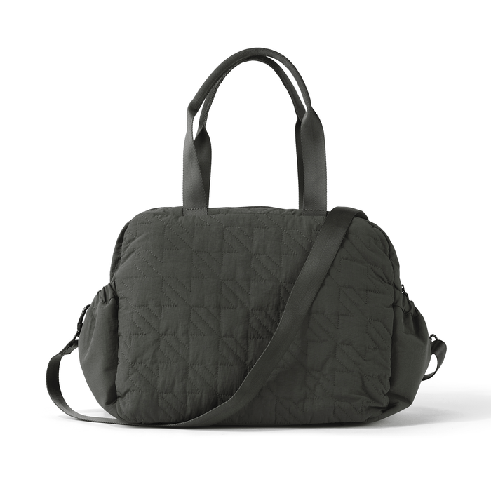 Carry All Nappy Bag - Olive Houndstooth Quilt