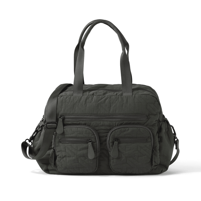 Carry All Nappy Bag - Olive Houndstooth Quilt