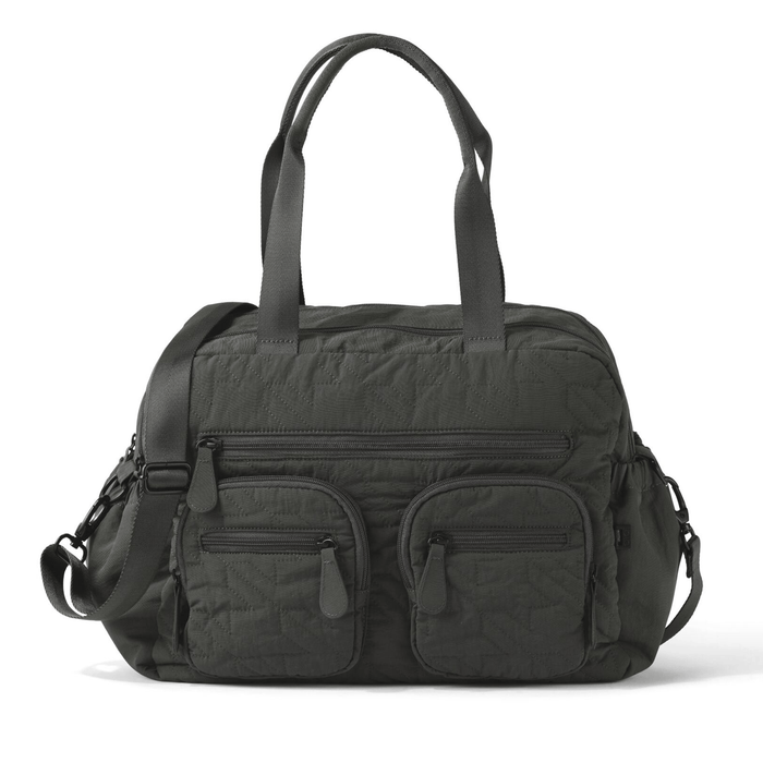 Carry All Nappy Bag - Olive Houndstooth Quilt