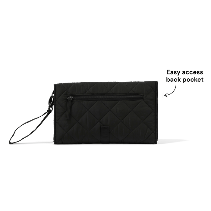 Change Mat Clutch - Puffy Black Quilt
