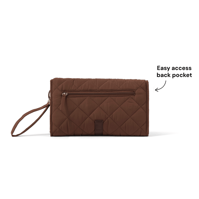 Change Mat Clutch - Puffy Chocolate Quilt