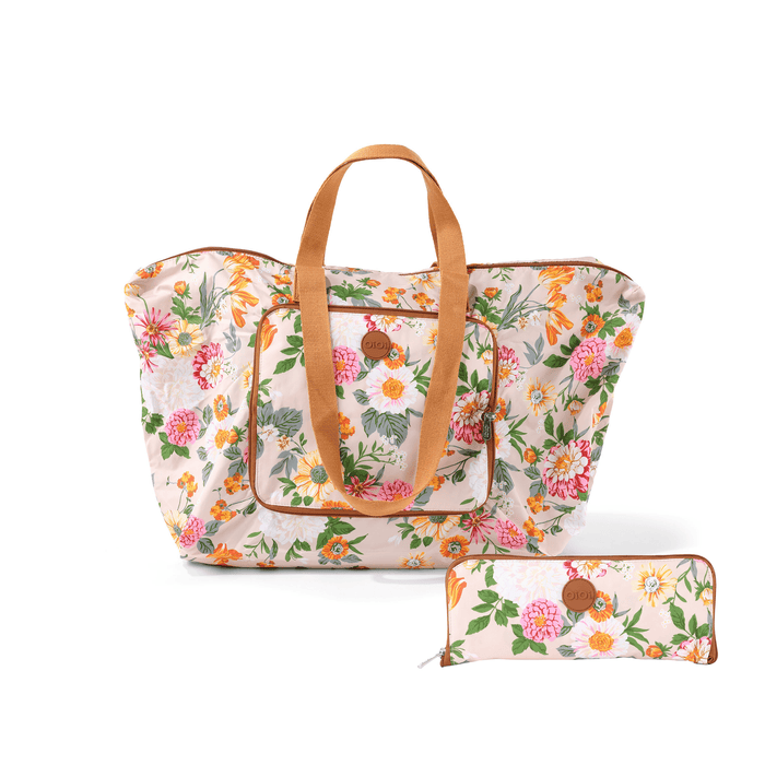 Floral Beach Bag Garden Party Fold Up Tote by OiOi