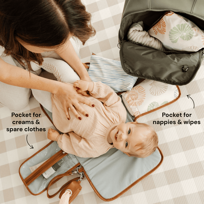 Change Mat Clutch - Seashells (PRE-ORDER FOR FEBRUARY DELIVERY)