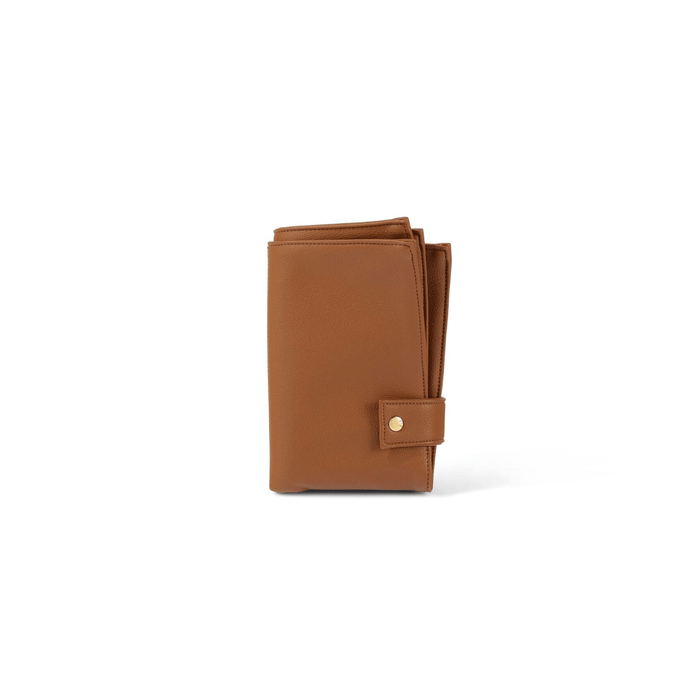 Nappy Changing Pouch - Chestnut Brown Vegan Leather