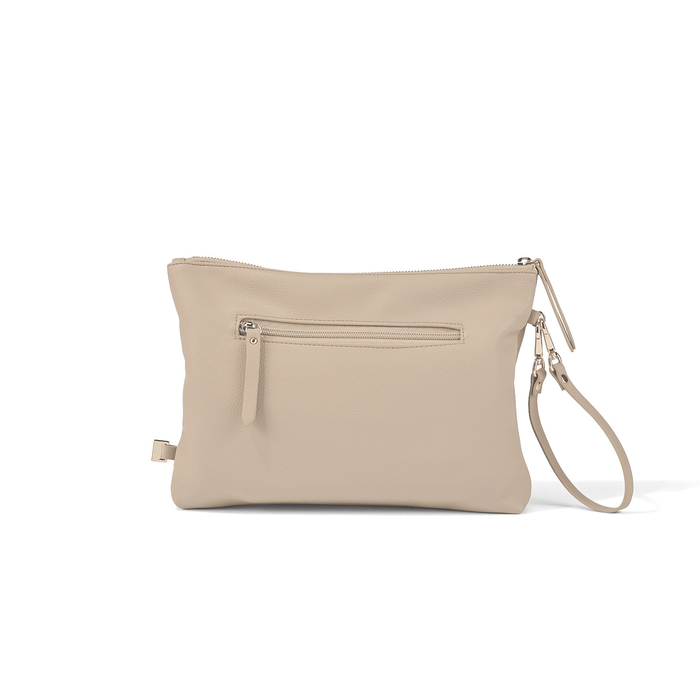 Nappy Changing Pouch - Oat Vegan Leather